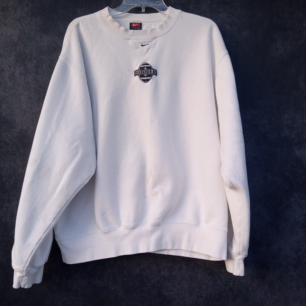 Nike Center Swoosh Vintage Hoover Embroidered Football Sweatshirt Men's Size‎ L